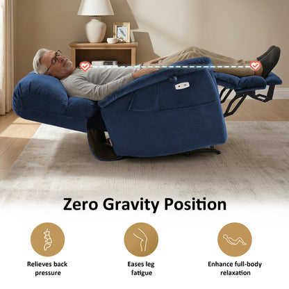Dual Motor Power Lift Recliner Chair,  Massage and Lumbar&seat Heating, Fabric R7166