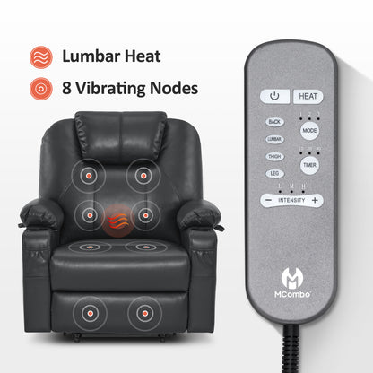 Power Lift Recliner Chair for Elderly, Massage and Heat, Faux Leather 7040|7516|7141|R7045|R7510|R7042