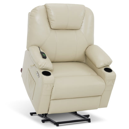 Power Lift Recliner Chair for Elderly, Massage and Heat, Faux Leather 7040|7516|7141|R7045|R7510|R7042