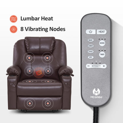 Power Lift Recliner Chair for Elderly, Massage and Heat, Faux Leather 7040|7516|7141|R7045|R7510|R7042
