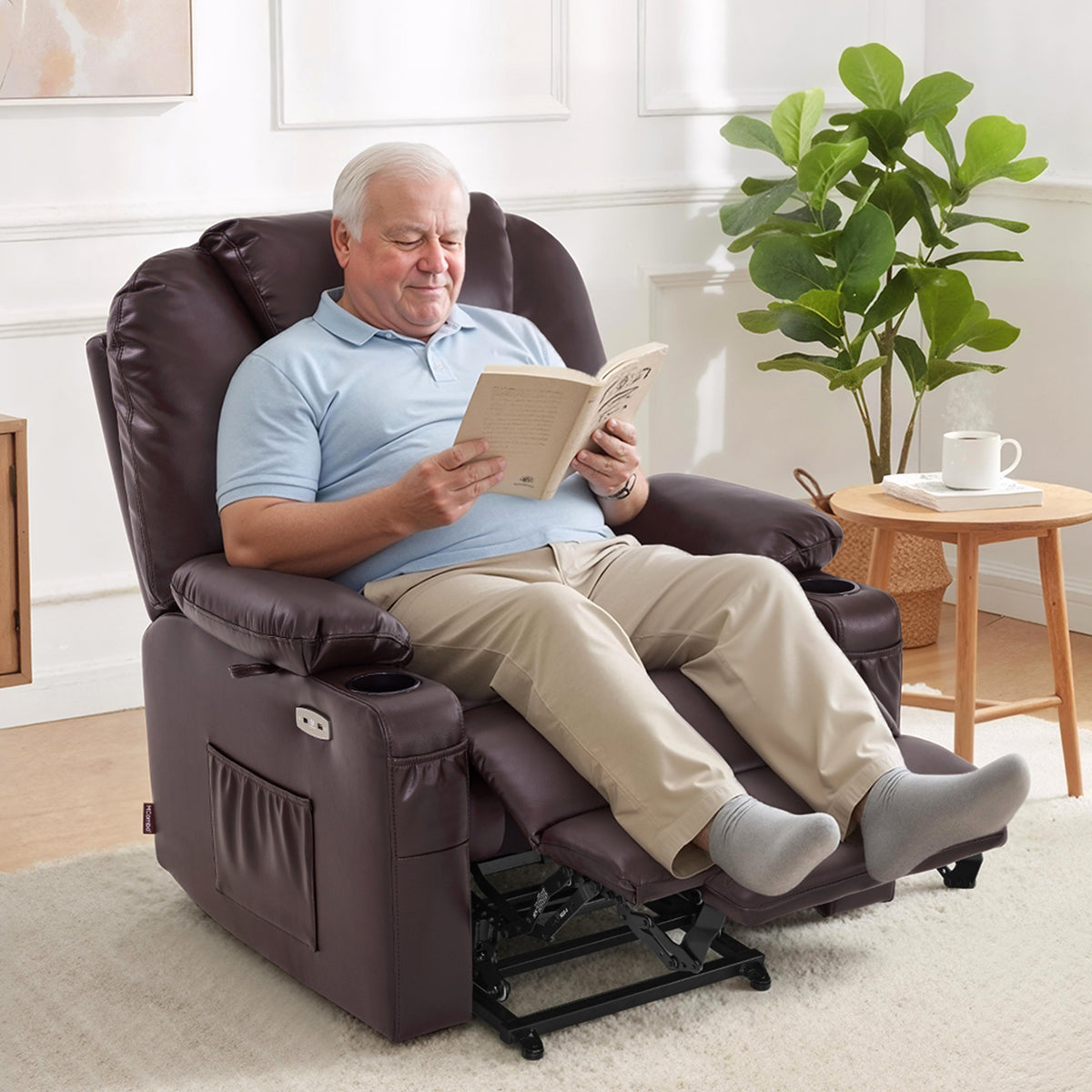 Power Lift Recliner for Elderly, Faux Leather 7040|7516|7141|R7045|R7510|R7042