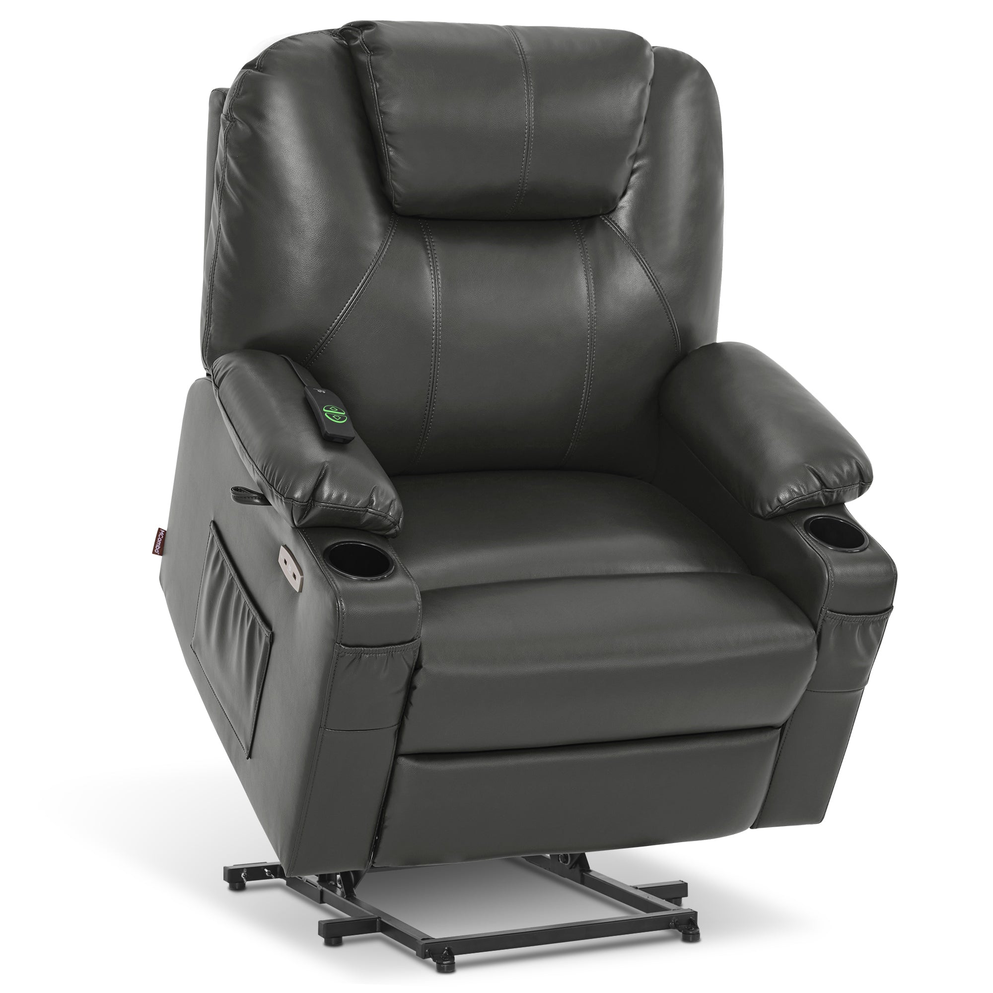Power Lift Recliner Chair for Elderly, Massage and Heat, Faux Leather 7040|7516|7141|R7045|R7510|R7042