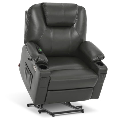 Power Lift Recliner Chair for Elderly, Massage and Heat, Faux Leather 7040|7516|7141|R7045|R7510|R7042