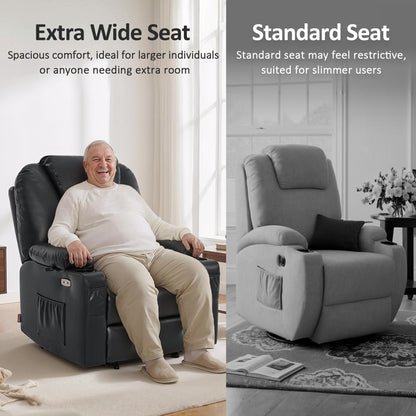 Power Lift Recliner Chair for Elderly, Massage and Heat, Faux Leather 7040|7516|7141|R7045|R7510|R7042