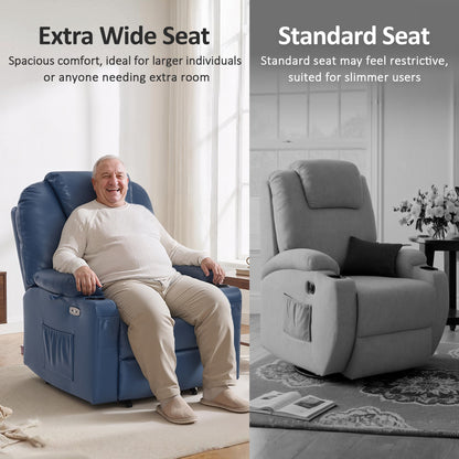 Power Lift Recliner Chair for Elderly, Massage and Heat, Faux Leather 7040|7516|7141|R7045|R7510|R7042