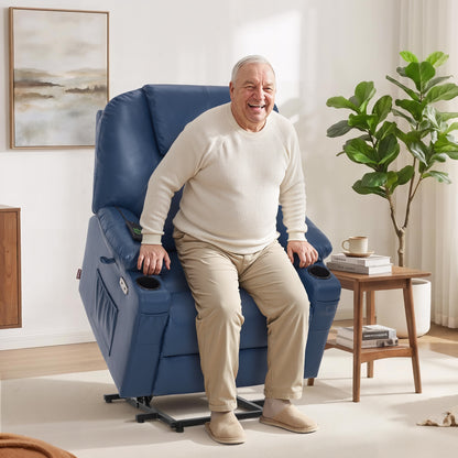 Power Lift Recliner Chair for Elderly, Massage and Heat, Faux Leather 7040|7516|7141|R7045|R7510|R7042