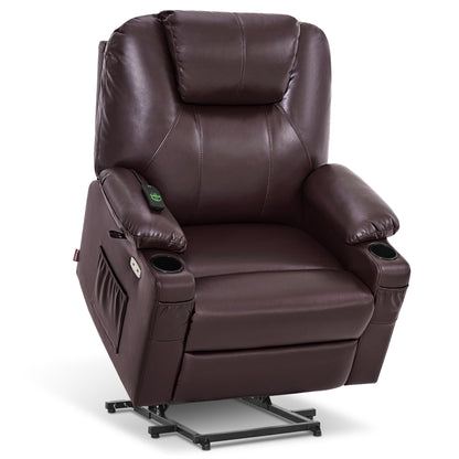 Power Lift Recliner Chair for Elderly, Massage and Heat, Faux Leather 7040|7516|7141|R7045|R7510|R7042