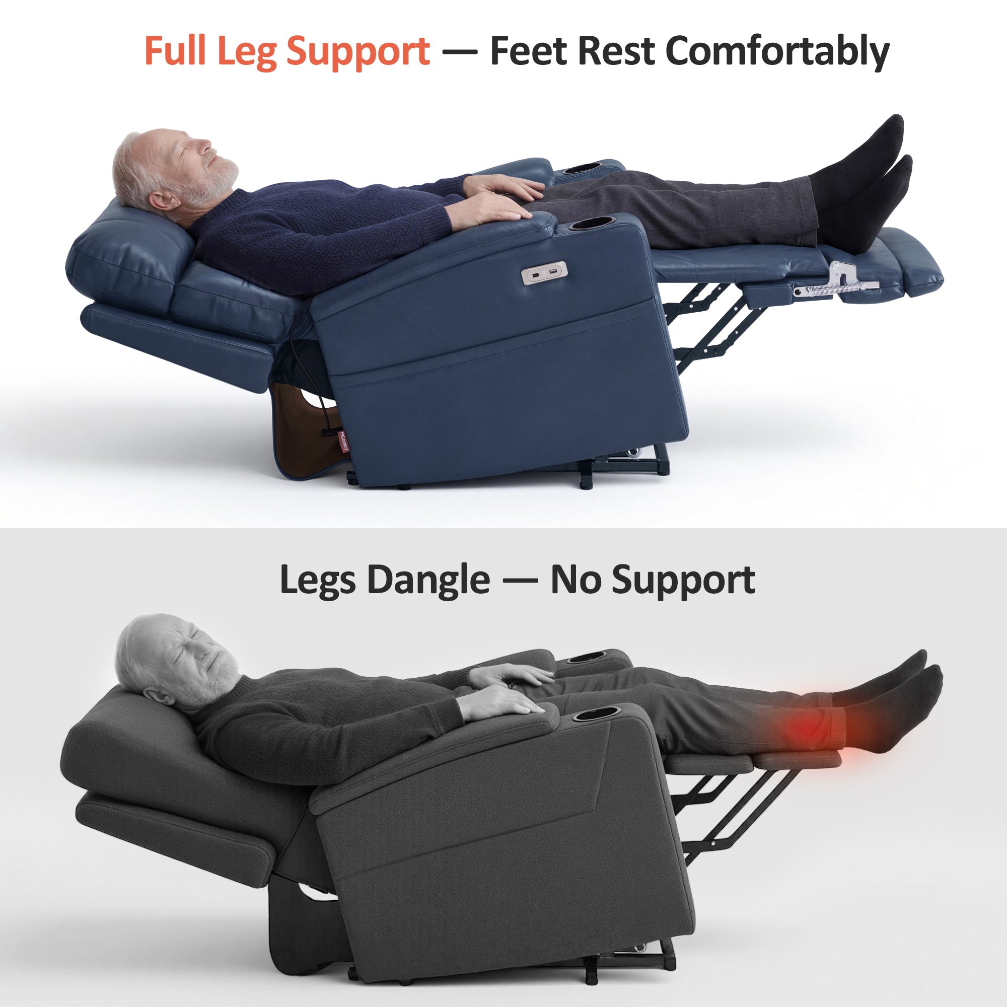 Dual Motor Power Lift Recliner Chair for Elderly