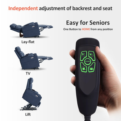 Dual Motor Power Lift Recliner Chair for Elderly