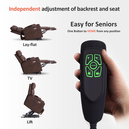 Dual Motor Power Lift Recliner Chair for Elderly