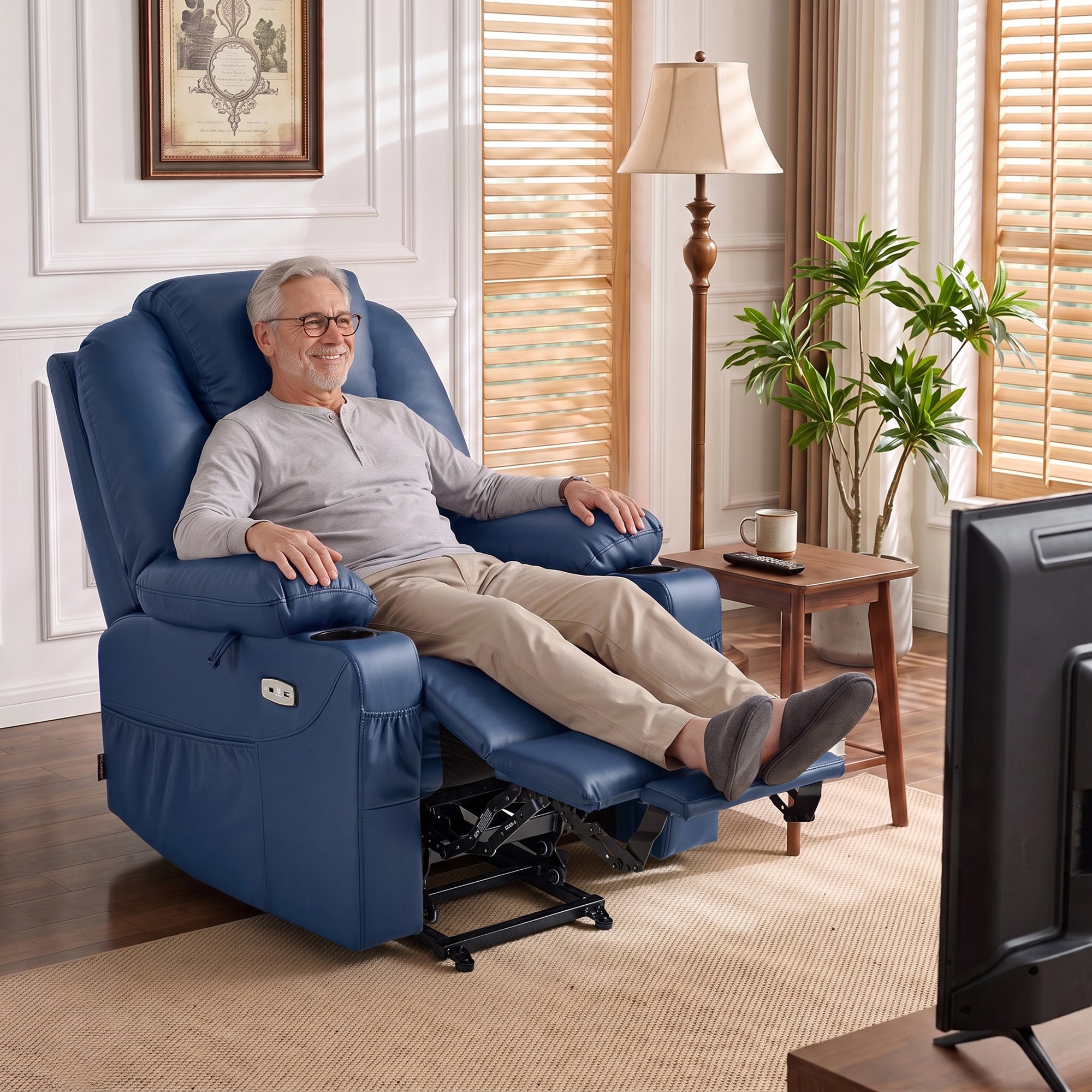Power Lift Recliner Chair for Elderly, Massage and Heat, Faux Leather 7040|7516|7141|R7045|R7510|R7042