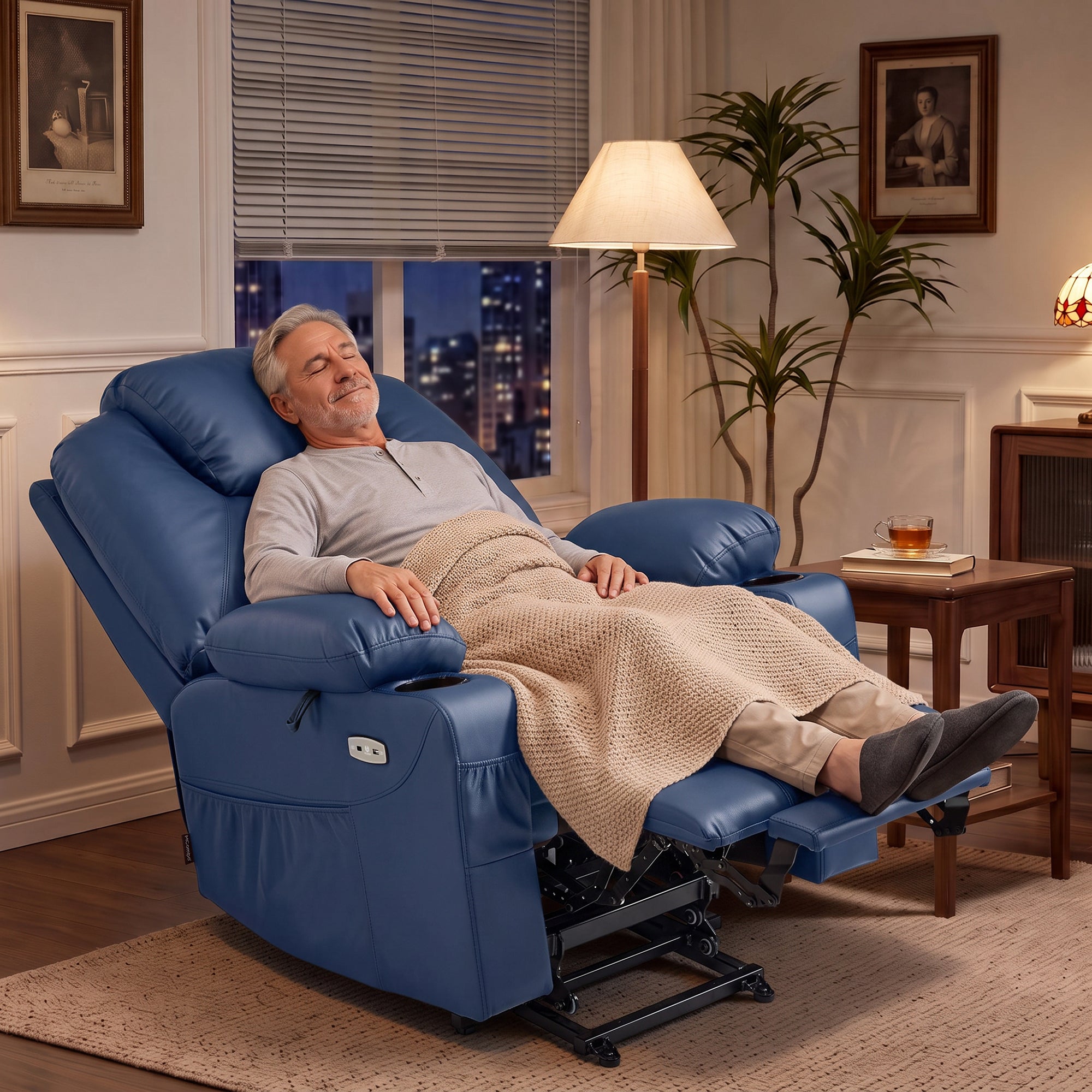 Power Lift Recliner Chair for Elderly, Massage and Heat, Faux Leather 7040|7516|7141|R7045|R7510|R7042