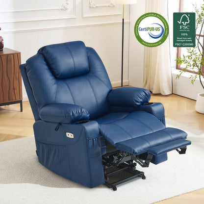 Power Lift Recliner Chair for Elderly, Massage and Heat, Faux Leather 7040|7516|7141|R7045|R7510