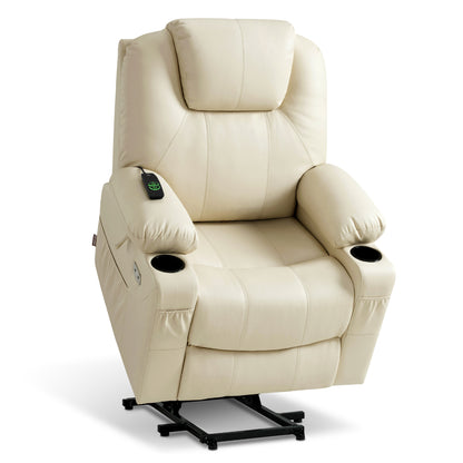 Power Lift Recliner Chair for Elderly, Massage and Heat, Faux Leather 7040|7516|7141|R7045|R7510