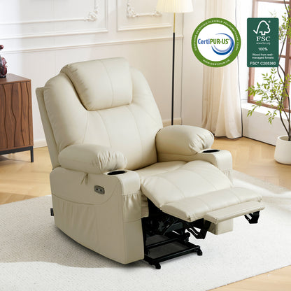 Power Lift Recliner Chair for Elderly, Massage and Heat, Faux Leather 7040|7516|7141|R7045|R7510