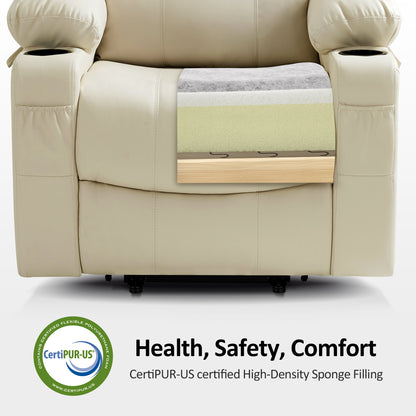 Power Lift Recliner Chair for Elderly, Massage and Heat, Faux Leather 7040|7516|7141|R7045|R7510
