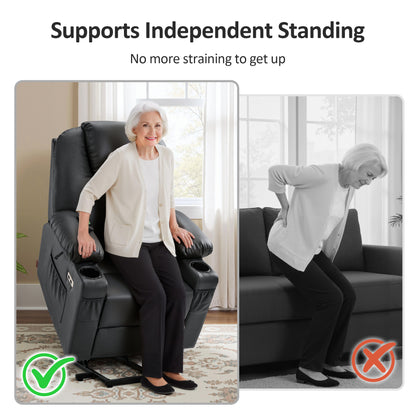 Massage and Heat, Lift Recliner Chair for Elderly