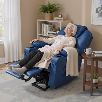 Power Lift Recliner Chair for Elderly, Massage and Heat, Faux Leather 7040|7516|7141|R7045|R7510|R7042