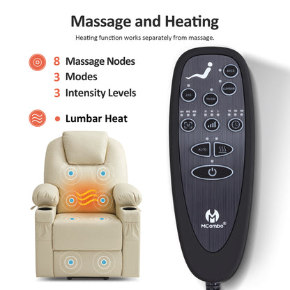 Massage and Heat, Lift Recliner Chair for Elderly