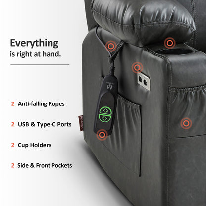 Massage and Heat, Lift Recliner Chair for Elderly