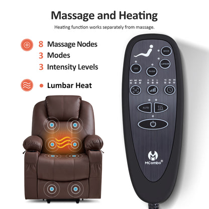 Massage and Heat, Lift Recliner Chair for Elderly