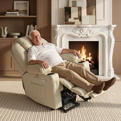 Power Lift Recliner Chair for Elderly, Massage and Heat, Faux Leather 7040|7516|7141|R7045|R7510|R7042