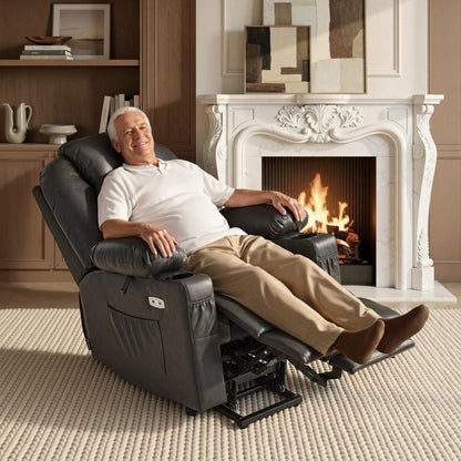 Power Lift Recliner Chair for Elderly, Massage and Heat, Faux Leather 7040|7516|7141|R7045|R7510|R7042