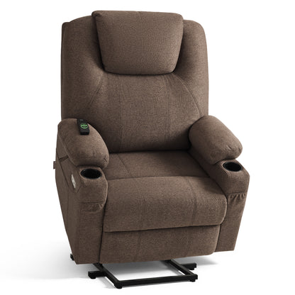 Power Lift Recliner Chair for Elderly, Massage and Heat, Fabric 7040|7516|7141|R7042|R7045|R7510