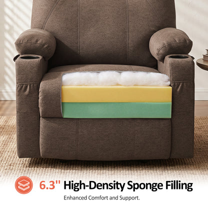 Power Lift Recliner Chair for Elderly, Massage and Heat, Fabric 7040|7516|7141|R7042|R7045|R7510