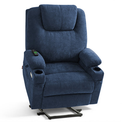 Power Lift Recliner Chair for Elderly, Massage and Heat, Fabric 7040|7516|7141|R7042|R7045|R7510