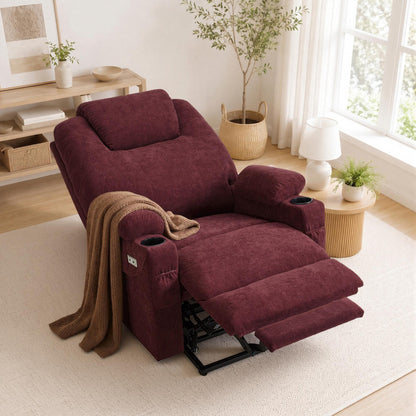 Power Lift Recliner Chair for Elderly, Massage and Heat, Fabric 7040|7516|7141|R7042|R7045|R7510