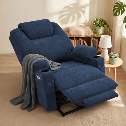 Power Lift Recliner Chair for Elderly, Massage and Heat, Fabric 7040|7516|7141|R7042|R7045|R7510