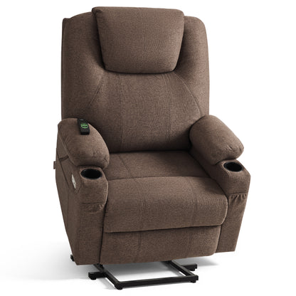 Power Lift Recliner Chair for Elderly, Massage and Heat, Fabric 7040|7516|7141|R7042|R7045|R7510