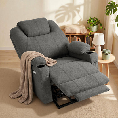 Power Lift Recliner Chair for Elderly, Massage and Heat, Fabric 7040|7516|7141|R7042|R7045|R7510