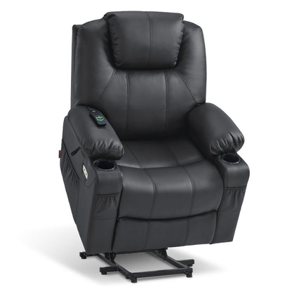 Power Lift Recliner Chair for Elderly, Massage and Heat, Faux Leather 7040|7516|7141|R7045|R7510