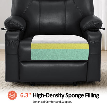 Power Lift Recliner Chair for Elderly, Massage and Heat, Faux Leather 7040|7516|7141|R7045|R7510|R7042