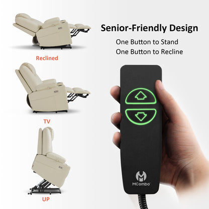 Power Lift Recliner Chair for Elderly, Massage and Heat, Faux Leather 7040|7516|7141|R7045|R7510|R7042