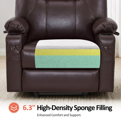 Power Lift Recliner Chair for Elderly, Massage and Heat, Faux Leather 7040|7516|7141|R7045|R7510|R7042
