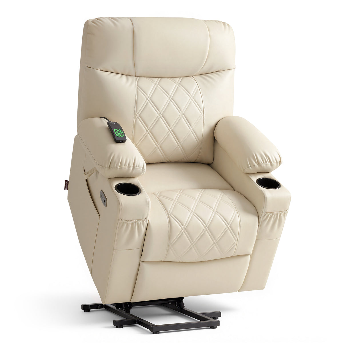 Power Lift Recliner Chair for Elderly, Massage and Heat, Faux Leather 7111
