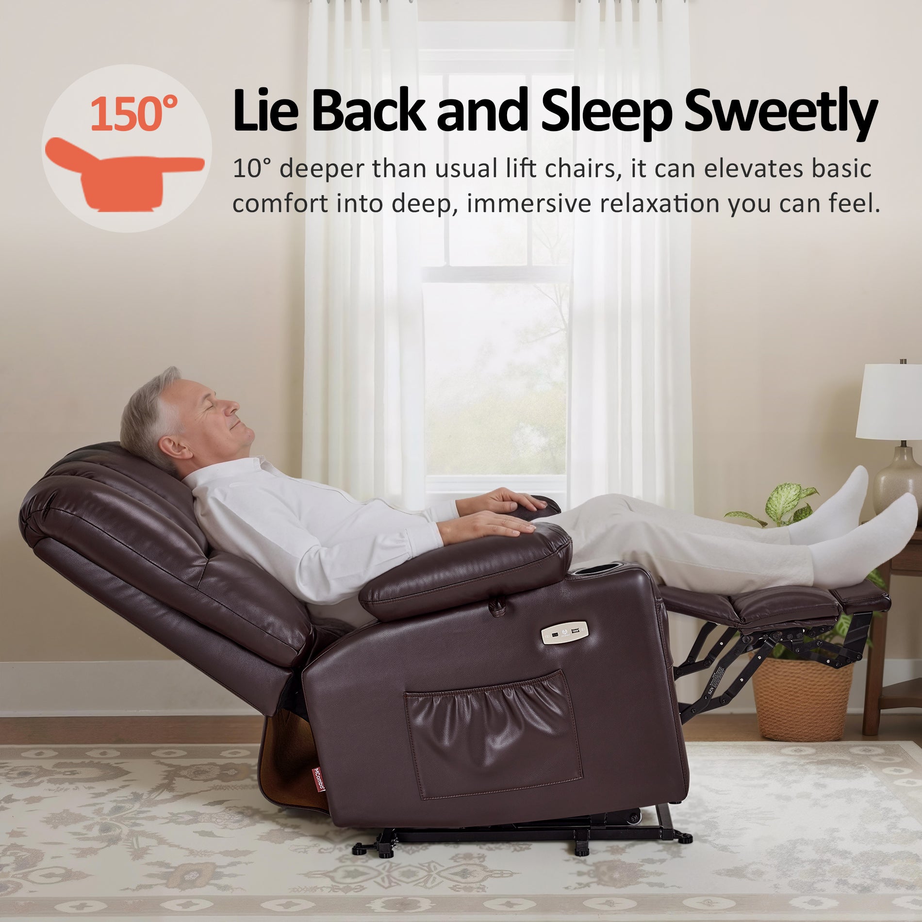 Power Lift Recliner Chair, Massage and Heat, Faux Leather 7095|7099|R7092|R7096