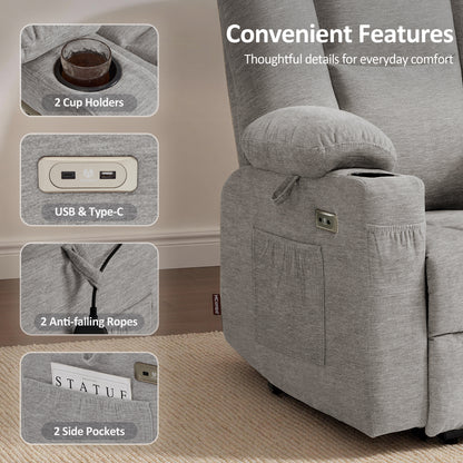 Power Lift Recliner with Airbag Massage for Eldery 7507