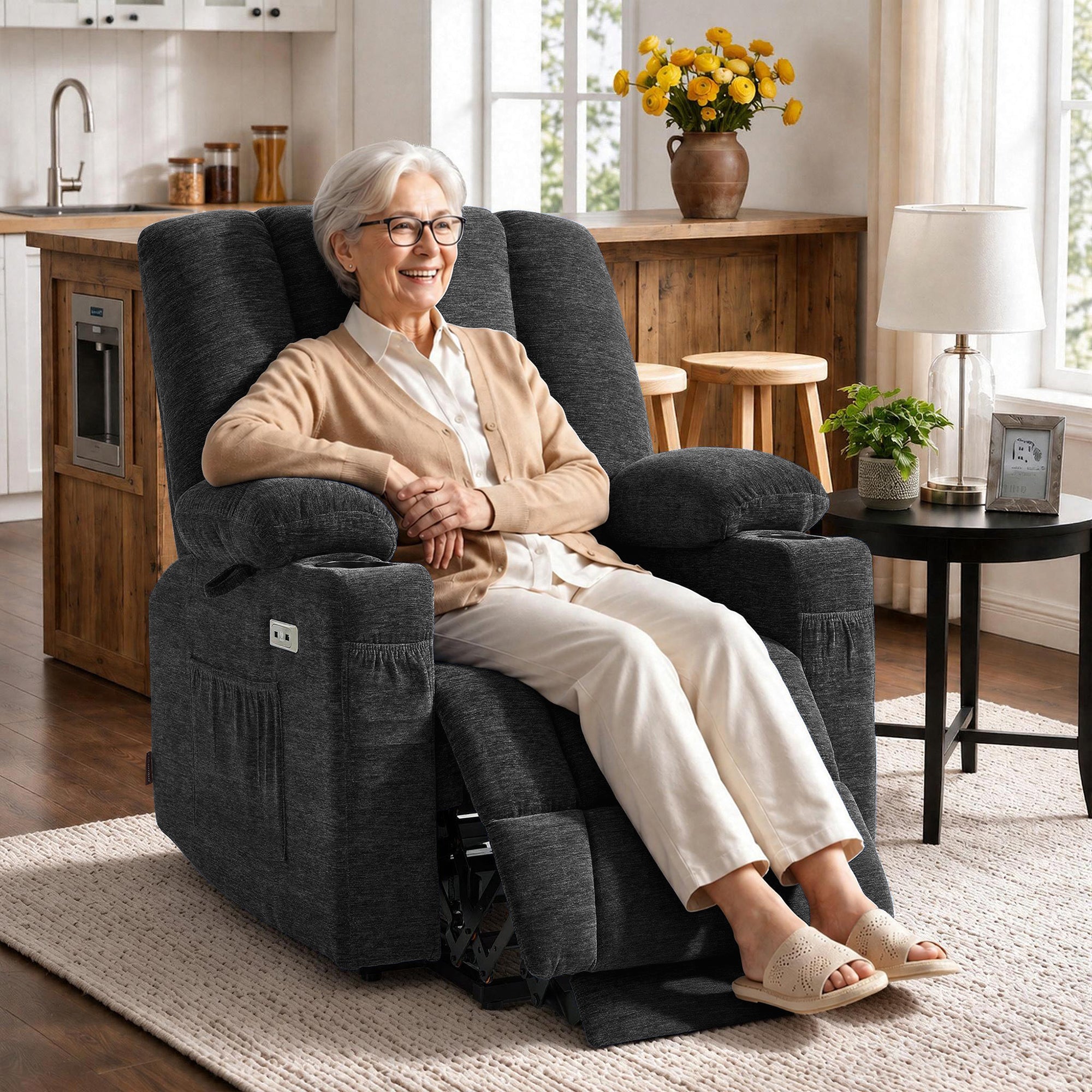 Power Lift Recliner with Airbag Massage for Eldery 7507