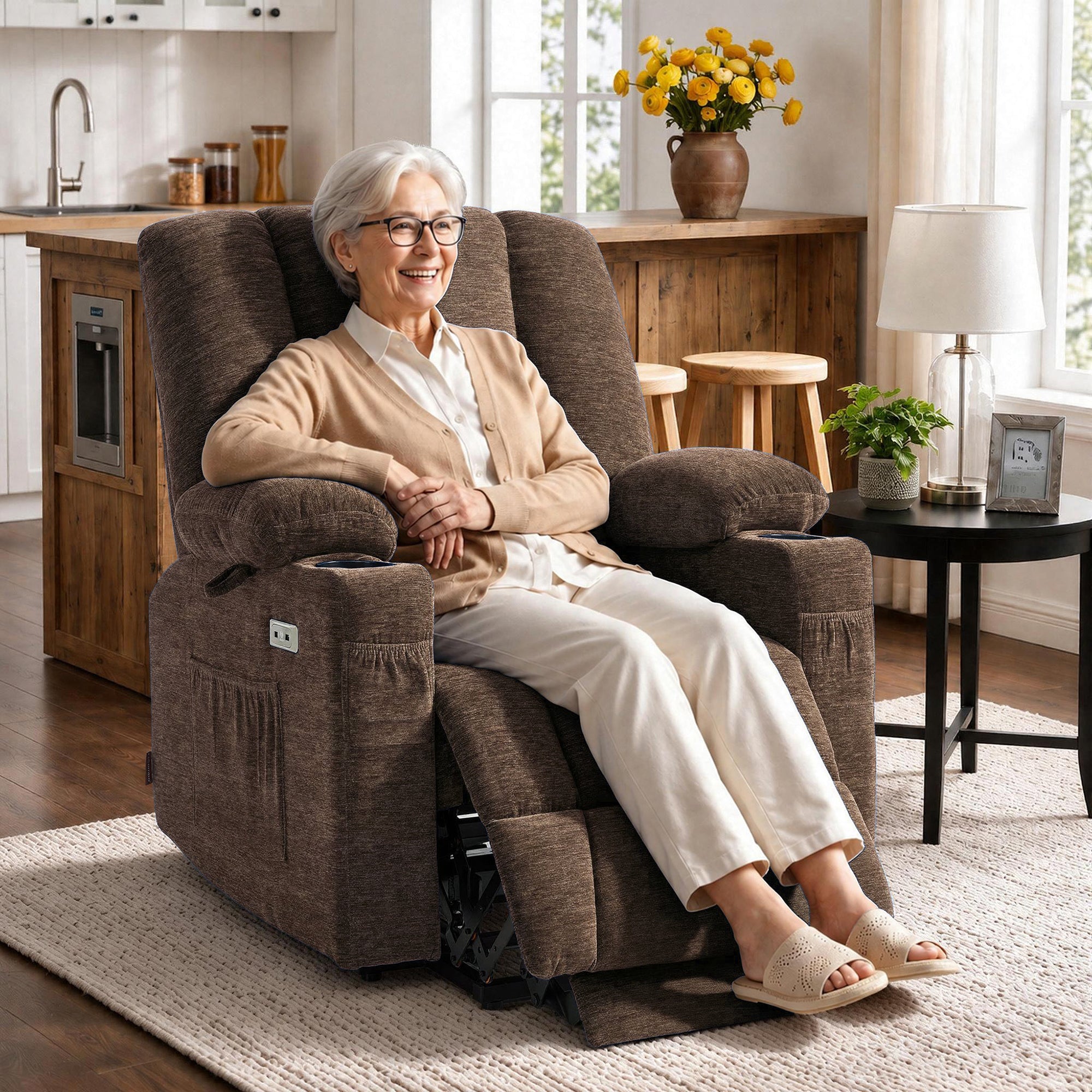 Power Lift Recliner with Airbag Massage for Eldery 7507