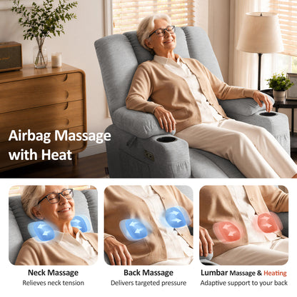 Power Lift Recliner with Airbag Massage for Eldery 7507