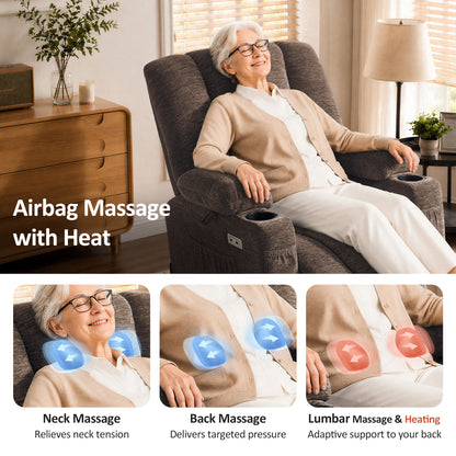 Power Lift Recliner with Airbag Massage for Eldery 7507