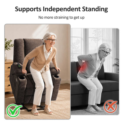 Power Lift Recliner with Airbag Massage for Eldery 7507