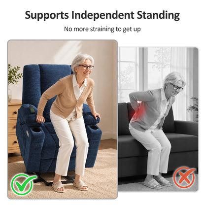 Power Lift Recliner with Airbag Massage for Eldery 7507