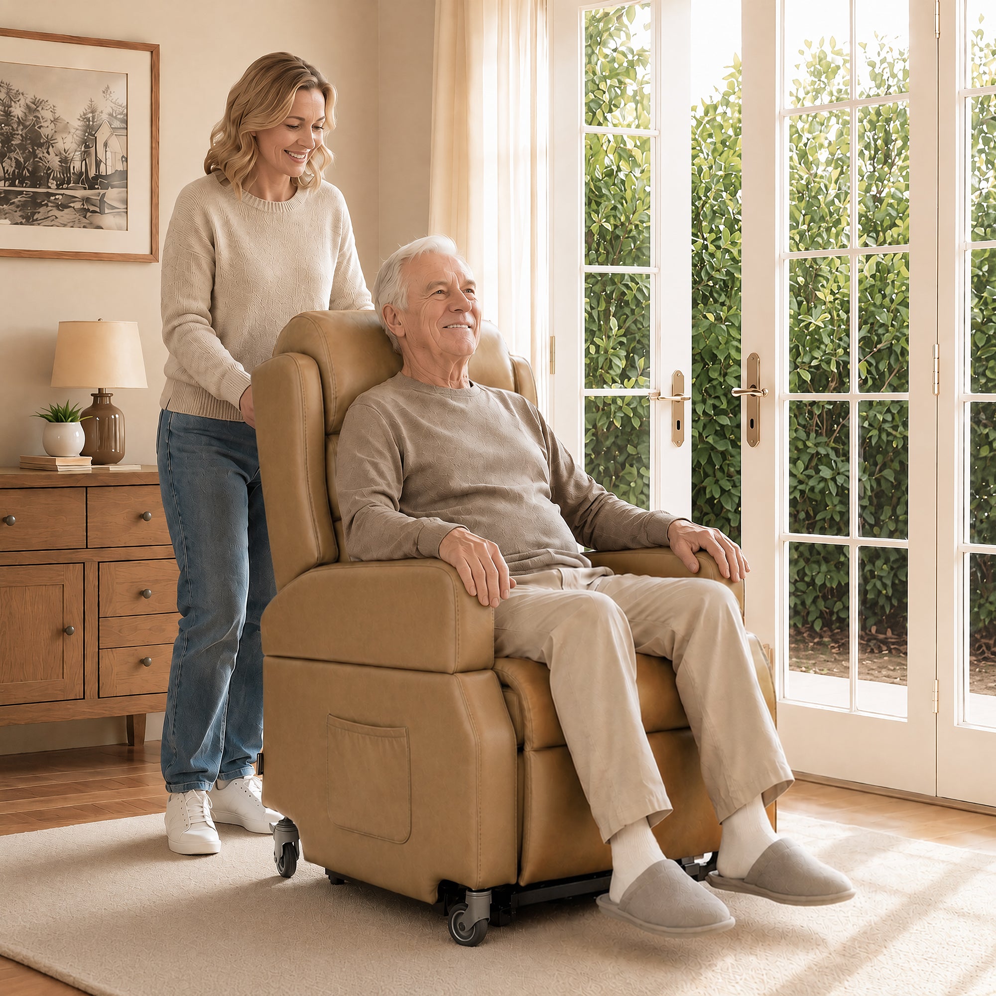 Power Lift Recliner with Wheels & Removable Armrests 7118