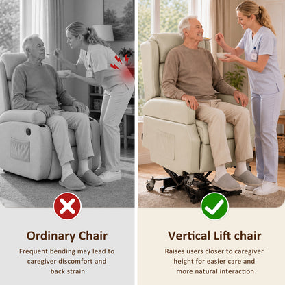 Power Lift Recliner with Wheels & Removable Armrests 7118