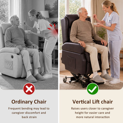 Power Lift Recliner with Wheels & Removable Armrests 7118